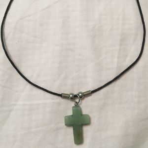NWOT Jade cross necklace